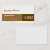 Verdeelde band - Schaduwen van chocolade Visitekaartje (Voorkant / Achterkant)