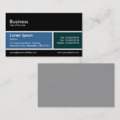 Verdeelde band v2 blauw en donkergroen visitekaartje (Voorkant / Achterkant)