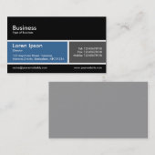 Verdeelde band v2 blauw en grijs visitekaartje (Voorkant / Achterkant)