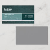 Verdeelde band v2 Ocean Green en Dark Green Visitekaartje (Voorkant / Achterkant)