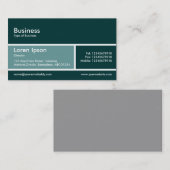 Verdeelde band v2 Ocean Green en Dark Green Visitekaartje (Voorkant / Achterkant)