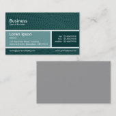 Verdeelde band v2 Ocean Green en Dark Green Visitekaartje (Voorkant / Achterkant)