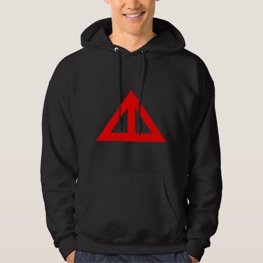 Verdeelde driehoekige Pijl Hoodie (Voorkant)