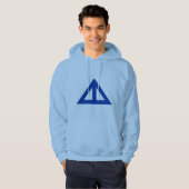 Verdeelde driehoekige Pijl Hoodie (Voorkant volledig)