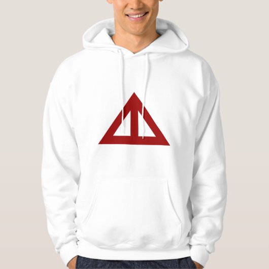 Verdeelde driehoekige Pijl Hoodie (Voorkant)