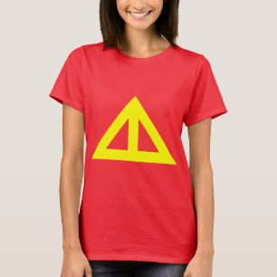Verdeelde driehoekige Pijl T-shirt