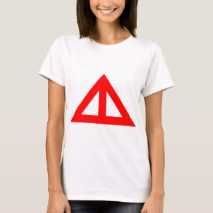 Verdeelde driehoekige Pijl T-shirt