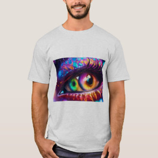 Verdeelde grafische afdruk bovenkant t-shirt