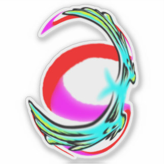 Verdeelde liefde roos 6 sticker