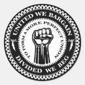 Verdeelde we smeken ronde sticker (Voorkant)