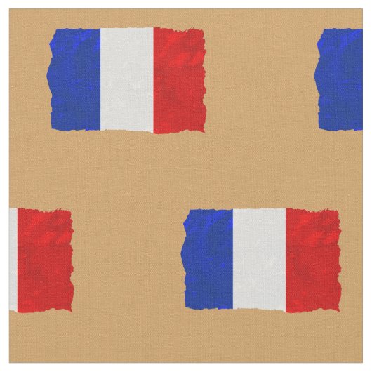 Verdeelt de Franse vlag op Beige Stof (Close Up)