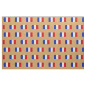 Verdeelt de Franse vlag op Beige Stof (Fat Quarter)