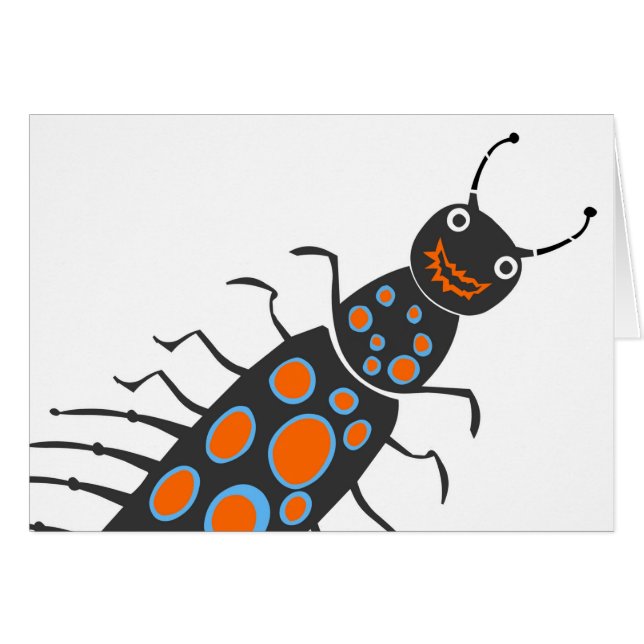Verdeelt leuke, coole grafische Big Spotty Bug (Voorkant Horizontaal)