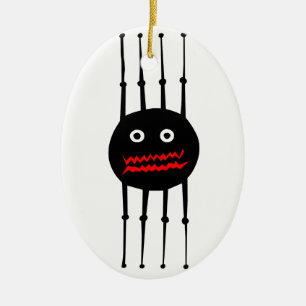 Verdeelt leuke, coole spin keramisch ornament