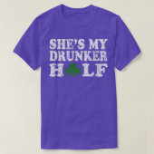Verdeelt mijn Drunker Half Couples St Patricks Day T-shirt (Design voorkant)