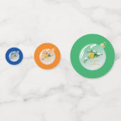 Verdekte kerstbijtak in bauble confetti (Achterkanten)