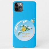 Verdekte kerstbijtak in bauble iPhone hoesje (Achterkant)