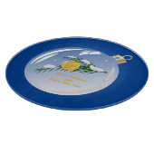 Verdekte kerstbijtak in bauble snijplank (Hoek)