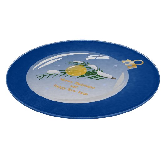 Verdekte kerstbijtak in bauble snijplank (Hoek)