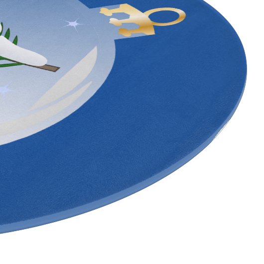 Verdekte kerstbijtak in bauble snijplank (Hoek)