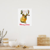 Verdekte kerstjasjaloop Merry-kerstmis Poster (Keuken)