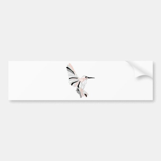 Verdekte moderne vogel bumpersticker (Voorkant)