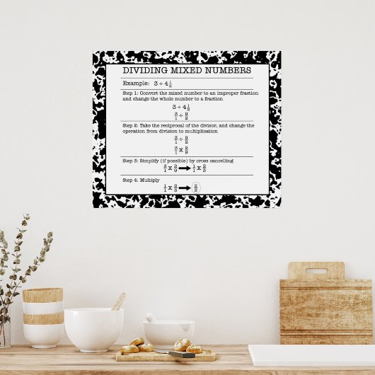 Verdelend Gemengde Aantallen Poster (Keuken)