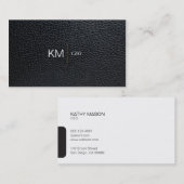 Verdeler lijn met zwarte Tab / Leer Visitekaartje (Voorkant / Achterkant)