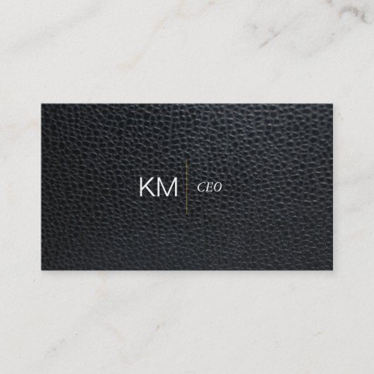 Verdeler lijn met zwarte Tab / Leer Visitekaartje (Voorkant)