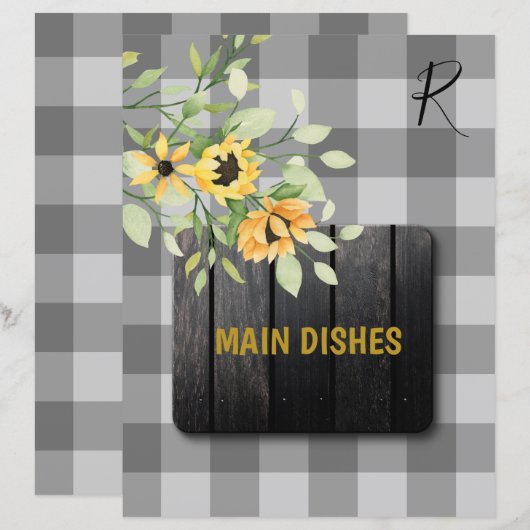 Verdeler van het buffelrecept voor bloemkool (Voorkant / Achterkant)