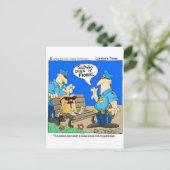 Verdenkelijk pakket Funny Police Cartoon Gifts Briefkaart (Staand voorkant)