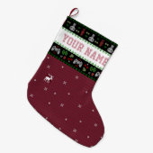 Verdenking op selderij™ Gamer Ugly KerstSweater Grote Kerstsok (Voorkant (Hangend))