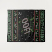 Verdenking op selderij™ Gamer Ugly KerstSweater Wandkleed (Voorkant (horizontaal))