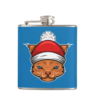 Verdenking van de staart van de volwassen kerstman heupfles