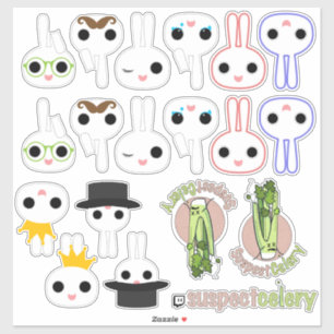 VerdenkingCelery™ Logo en officiële bunny Bits Sticker