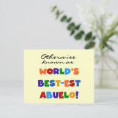 Verder bekend als Best-est Abuelo Briefkaart (Staand voorkant)
