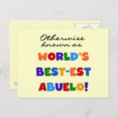 Verder bekend als Best-est Abuelo Gifts Briefkaart (Voorkant / Achterkant)