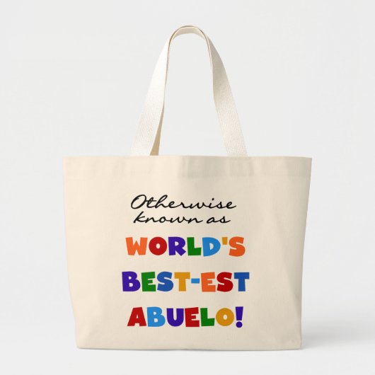 Verder bekend als Best-est Abuelo Gifts Grote Tote Bag (Voorkant)