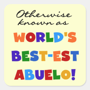Verder bekend als Best-est Abuelo Gifts Vierkante Sticker