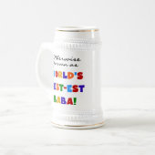 Verder bekend als Best-est Baba T-shirts en Gift Bierpul (Voorkant links)