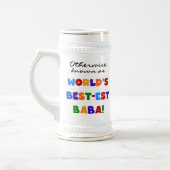 Verder bekend als Best-est Baba T-shirts en Gift Bierpul (Links)