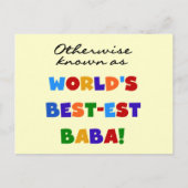 Verder bekend als Best-est Baba T-shirts en Gift Briefkaart (Voorkant)