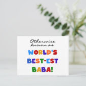 Verder bekend als Best-est Baba T-shirts en Gift Briefkaart (Staand voorkant)
