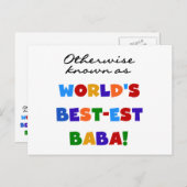 Verder bekend als Best-est Baba T-shirts en Gift Briefkaart (Voorkant / Achterkant)