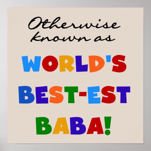Verder bekend als Best-est Baba T-shirts en Gift Poster (Voorkant)