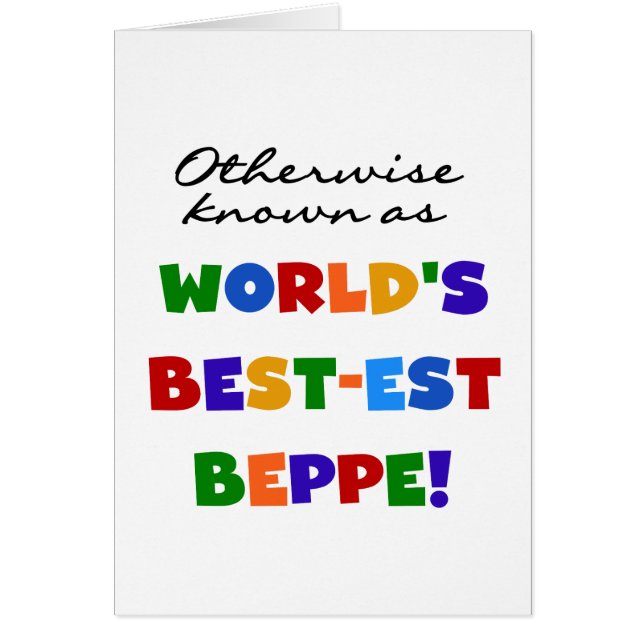 Verder bekend als Best-est Beppe (Voorkant)