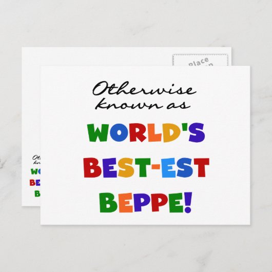 Verder bekend als Best-est Beppe Briefkaart (Voorkant / Achterkant)