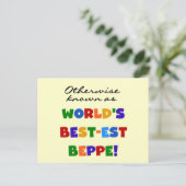 Verder bekend als Best-est Beppe Briefkaart (Staand voorkant)