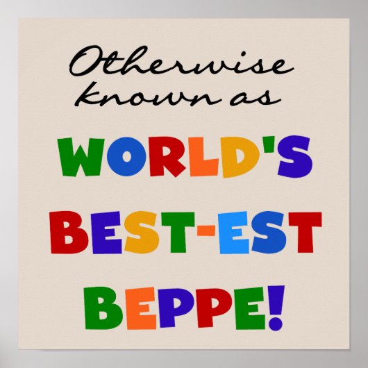Verder bekend als Best-est Beppe Poster (Voorkant)