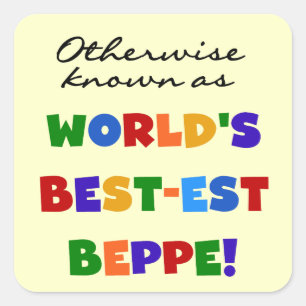 Verder bekend als Best-est Beppe Vierkante Sticker